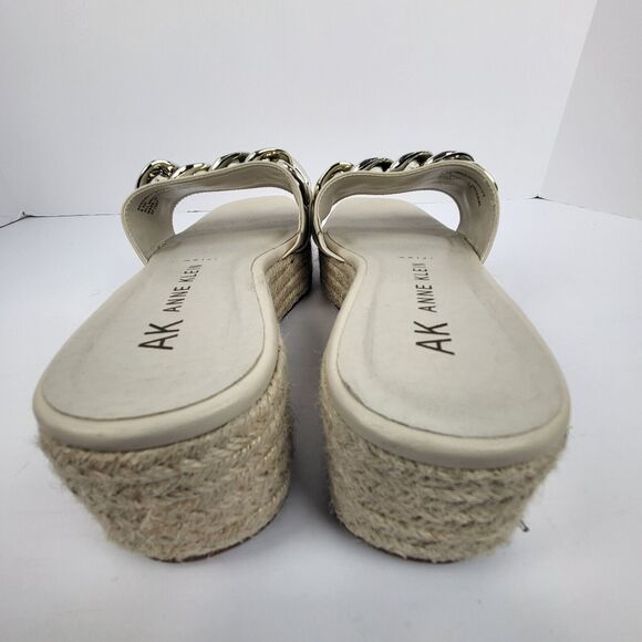 Anne Klein Nomad Chunky Chain Beige Platform Espadrille Size 8 M - Picture 11 of 15